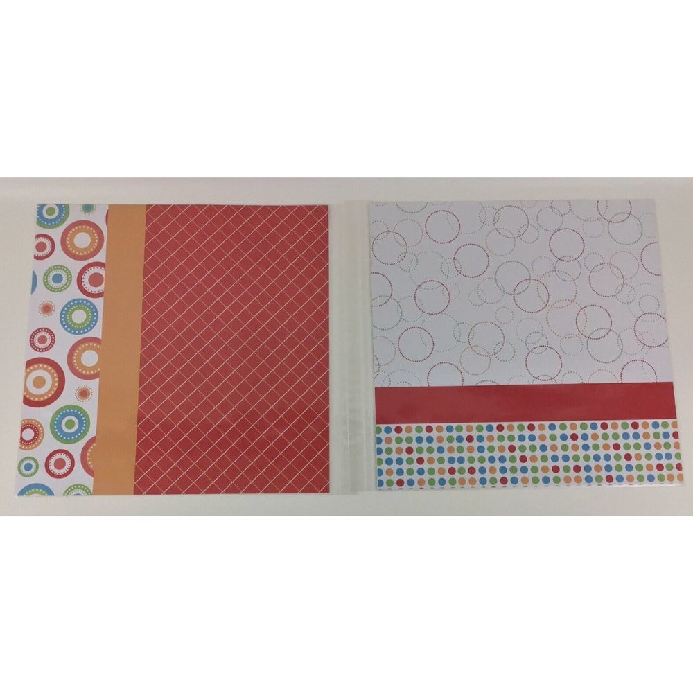 Scrapbook Lot Pages Bright Colors Family Kids Cut Outs 12x12 Paper Makes 16 Page - Picture 10 of 13